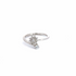 925 Silver CZ Flower Wrap Ring