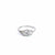 925 Silver CZ Feather Ring