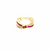925 Gold Plated Twist Ruby and CZ Ring