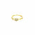 925 Gold Plated CZ Heart Mom Ring