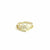 925 Gold Plated Three Strand CZ Butterfly Ring