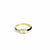925 Gold Plated Black and Clear CZ with Black Enamel Ring