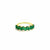 925 Gold Plated Emerald Baguette Cut CZ Ring