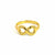 925 Gold Plated Simple Infinity Ring
