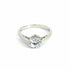 925 Silver Swirl Detail CZ Wedding Ring