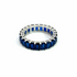 925 Silver Baguette CZ Sapphire Full Wrap Ring