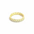 925 Gold Plated Link and CZ Full Wrap Ring