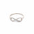 925 Silver CZ Loop Infinity Ring