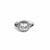 925 Silver Large Square Halo Clear CZ Ring