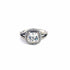 925 Silver Large Square Halo Clear CZ Ring