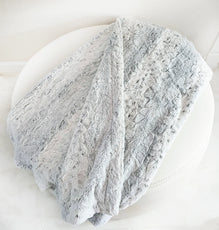 Grey Snow Leopard Minky Blanket
