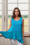 Electric Teal Sleeveless Top