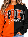 Spooky season 2-Toned Custom Embroidered Mascot Sweatshirt orange