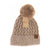 Woven Cable Knit Cuffed Matching Fur Pom C.C Beanie