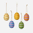 Striped Wool Egg Ornaments