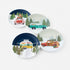 Vintage Christmas Vehicles Plates (Set of 4)