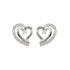 Heart Rhodium Plated Earrings