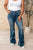 Miley High Waist Control Top Frayed Hem Flare Jeans