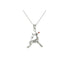 Reindeer Rhodium Plated Necklace