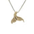 Gold 925 Whale Tail Engraving Pendant
