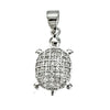 Micro Pave CZ Turtle Pendant
