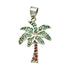 Multicolor CZ Palm Tree Pendant