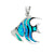 Blue Opal Tropical Fish Pendant
