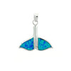 Blue Opal Whale Tail Pendant
