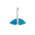 Blue Opal Whale Tail Pendant