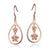 Rose Gold 925 Plumeria Earrings