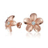 Rose Gold 925 Plumeria Stud Earrings