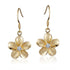 Gold 925 Plumeria Earrings 15mm