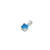 5mm Princess Cut Birthstone Pendants