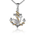 925 Silver Dolphin Anchor Pendant