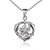 925 Swimming Dolphin Plumeria Pendant