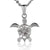RH 925 Plumeria Turtle Pendant (8mm)
