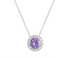 February Rhodium Plated Necklace