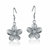 925 Silver Plumeria Earrings 15mm