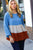 Sky Blue Babydoll Bubble Sleeve Tiered Woven Top