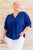 Up For Anything V-Neck Blouse in Navy