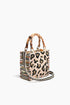 Luxe Leopard Bamboo Handle Handbag