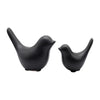 Simple Black Resin Birds (Set of 2)