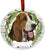 Christmas Ceramic Dog Ornament