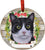 Christmas Ceramic Cat Ornament