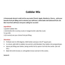 Old Fashioned Cobbler Mix