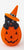 Flocked Cat in Pumpkin w/Hat