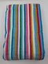 Custom Embroidered Towel -Skinny Rainbow Stripe