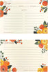 Steel Mill Recipe Card Refills -Orange Floral