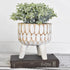 6.25" STONE PATTERN WOOD PLANTER