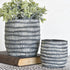 BLACK WAVY STRIPE PLANTER